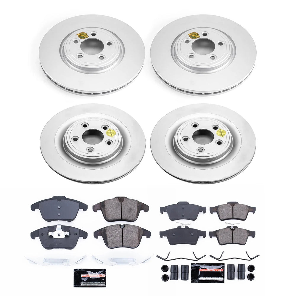 Power Stop 06-08 Jaguar S-Type Front & Rear Z23 Evolution Sport Coated Brake Kit