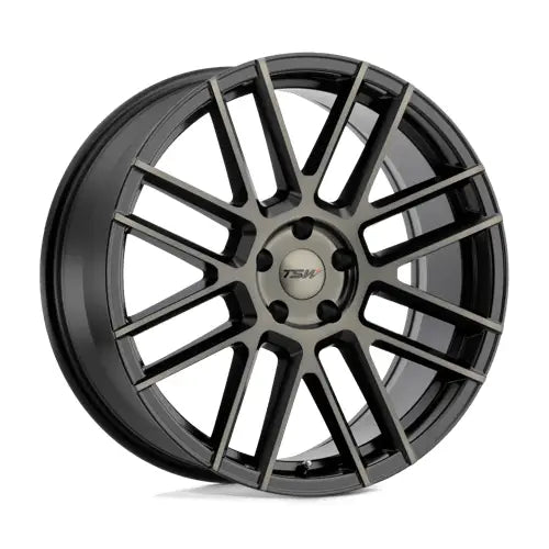~(41 lbs. 24X24X11)~ TSW MOSPORT 22x9.0 5/112 ET20 CB72.1 MATTE BLACK W/MACHINE FACE AND DARK TINT