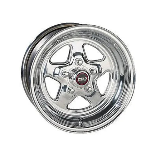 Wheels: Weld Racing; Pro Star; Polished; 15 - 12; 5 - 4.75"; 6.5" back spacing; Mag shank extra long lugs