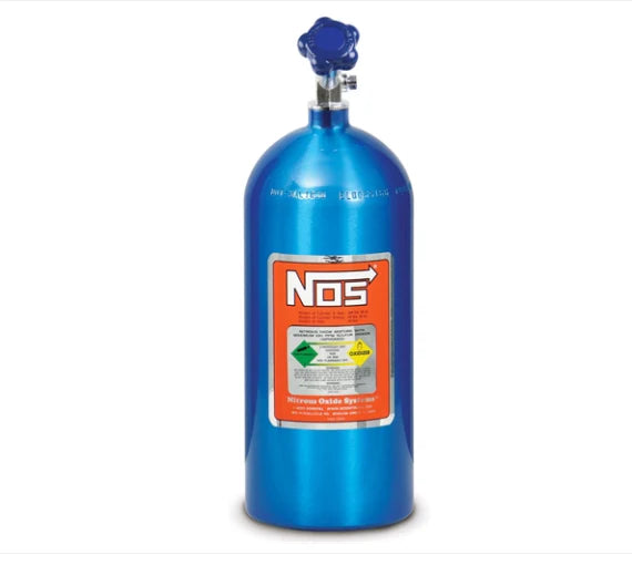 Nitrous Bottle 10 Lb Nitrous Bottle W/ Blue Finish & Super Hi Flo Valve Includes Racer Safety Blow-Off NOS
