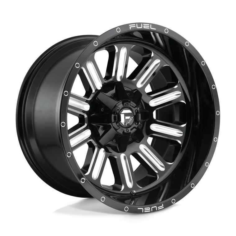 ~(50 lbs. 23X23X15)~ HARDLINE 20x12 8x180.00 GLOSS BLACK MILLED (-44 mm)