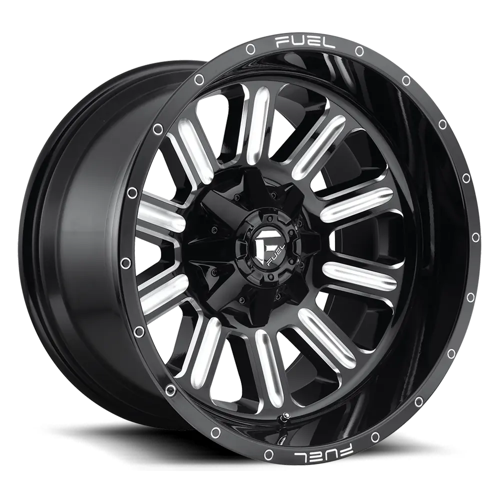 ~(50 lbs. 23X23X15)~ HARDLINE 20x12 8x165.10 GLOSS BLACK MILLED (-44 mm)