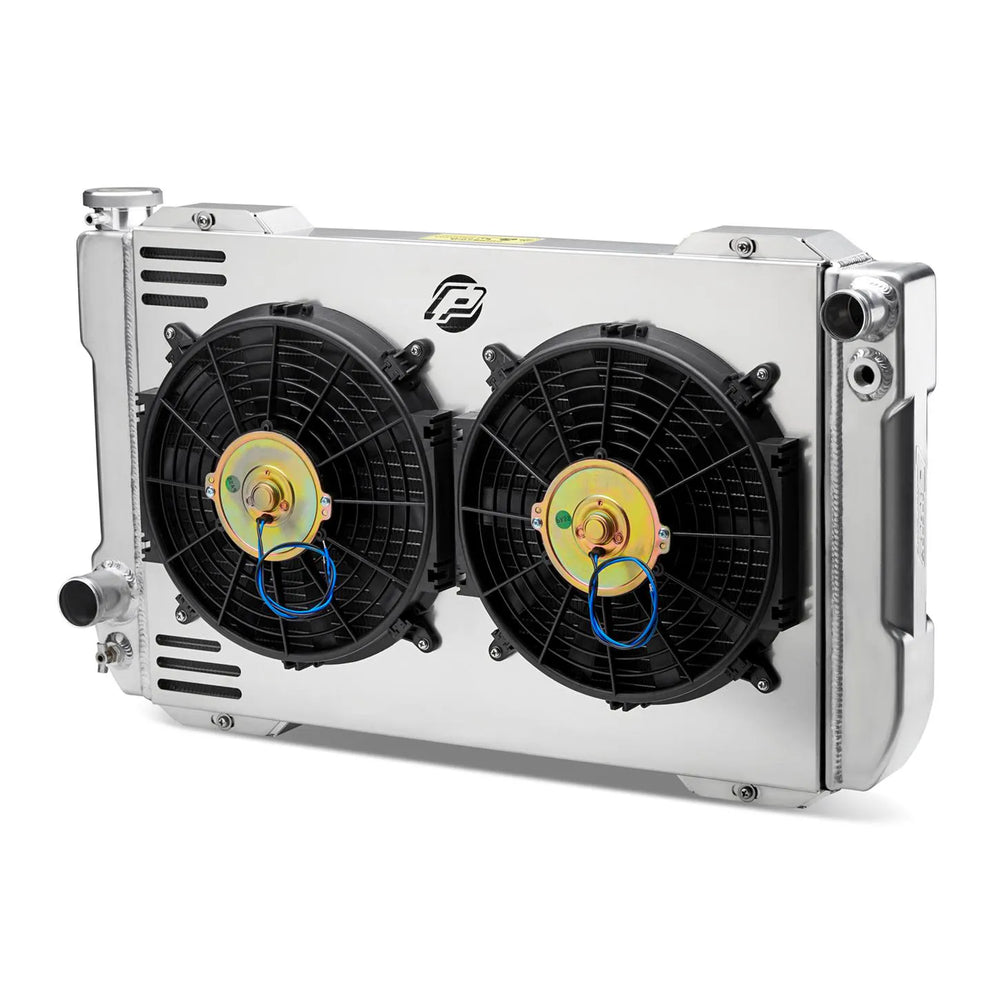 123 SERIES RADIATOR UNIVERSAL FORD 26IN CORE SHROUD & DUAL FANS MANUAL TRANSMI
