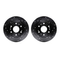 R1 05-20 Cadillac XTS Front Drilled & Slotted Black Brake Rotor Set