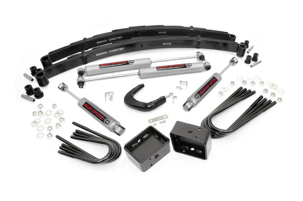 1x 114530 2x 8002R 4 Inch Lift Kit GMC C15 K15 Truck (77-87) Half-Ton Suburban (77-91)