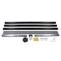 22FT CUTTOFIT BLACK POWDER COAT ROLLER TUBE/WHT END CAPS/LIGHT RAIL/LED LIGHTS (RANGE 22FT15FT)