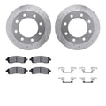 R1 99-05 Ford ExcursIon Rear Drill/Slot Silver Rotors w/Off-Road/Tow Pads