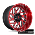 D691 22X10 5X4.5/5.0 BRSH-RED-MIL -