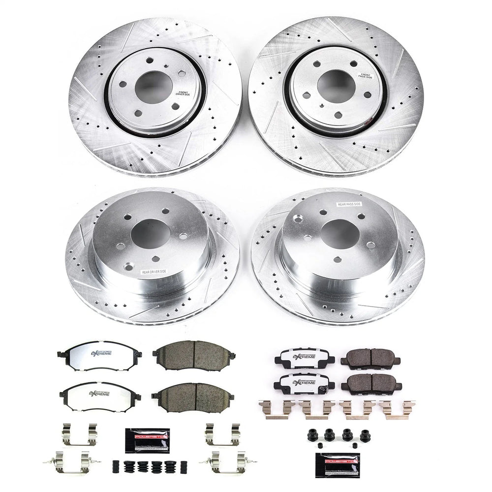Power Stop 2014 Infiniti QX70 Front & Rear Z23 Evolution Brake Kit