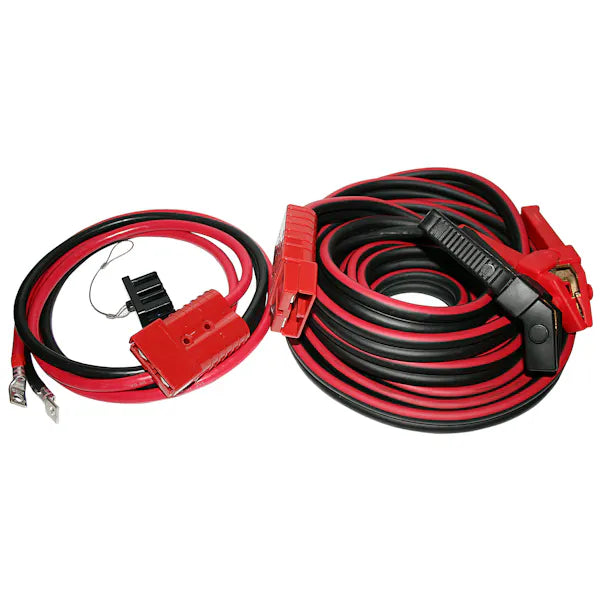 ~(31 lbs. 17X14X6)~ Booster Cable Set 25ft x 1/0ga with Quick Connects + 7.5ft Truck Wire