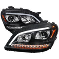 W164 PROJECTOR HEADLIGHTS SEQUENTIAL LED TURN SIGNAL- BLACK