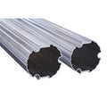 22FT CUTTOFIT BLACK POWDER COAT ROLLER TUBE/BLK END CAPS/LIGHT RAIL/LED LIGHTS (RANGE 22FT15FT)