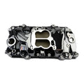 Edelbrock 65-90 BB Chevy Oval Port Heads Performer 2-O Manifold - Black Plasma