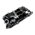 Edelbrock 65-90 BB Chevy Oval Port Heads Performer 2-O Manifold - Black Plasma