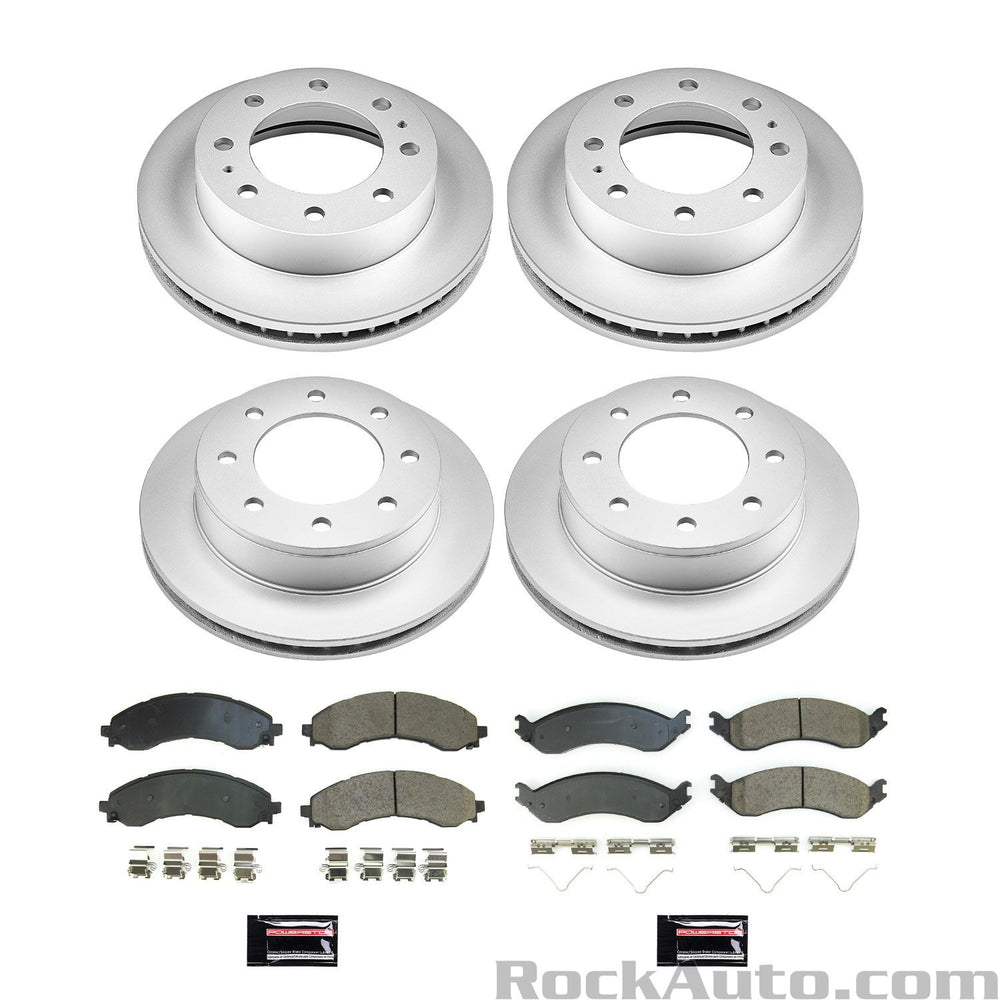 Power Stop 2021 GMC Savana 3500 Front & Rear Z17 Coated Brake Kit