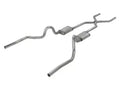 ~(71 lbs. 62X17X13)~ Crossmember Back w/H-Pipe Exhaust System 70-71 GTO/68-72 442 Dual Split Rear Valance Exit 2.5 in Intermediate And Tail Pipe Violator Mufflers And Hardware Incl Tip Not Incl Pypes Exhaust