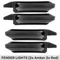 Ford 21-24 RAPTOR 7-Piece Fender Hood Light Kit Smoked Lens w/ White LED Running Lights w/ Startup Light Sequence