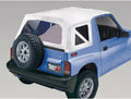 XHD Soft Top, White Denim, Clear Windows; 95-98 Suzuki Sidekicks