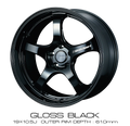 WedsSport RN-05M 18 X 8.5 45 5-114.3 GBK (Gloss Black)