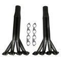 Upright Headers Big Block Chevy 2-1/4 Inch Upright Headers With 4 Inch Collector Black Finish FlowTech