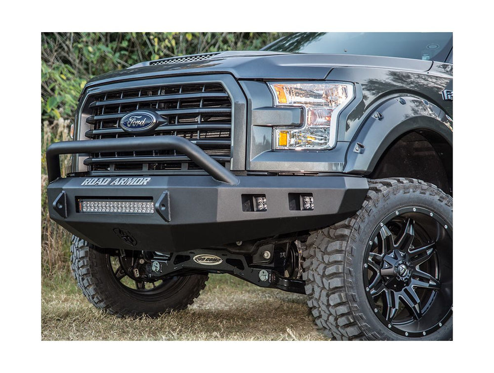 Road Armor 09-14 Ford F-150 Stealth Front Winch Bumper w/Pre-Runner Guard - Tex Blk