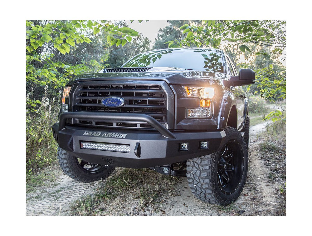 Road Armor 09-14 Ford F-150 Stealth Front Bumper w/Pre-Runner Guard - Tex Blk