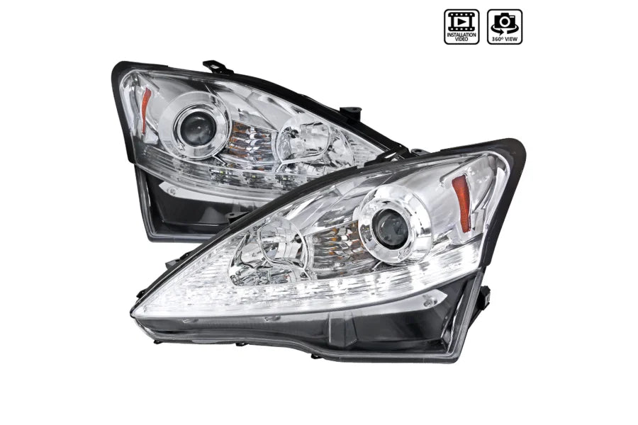 LED PROJECTOR HEADLIGHT CHROME HOUS