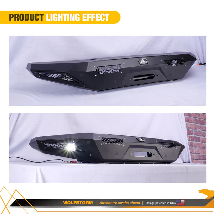 20212024 FORD BRONCO FRONT BUMPER (W/WINCH MOUNT) ; BLK; POWDER COATED; STEEL