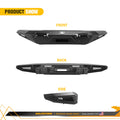 20212024 FORD BRONCO FRONT BUMPER (W/WINCH MOUNT) ; BLK; POWDER COATED; STEEL