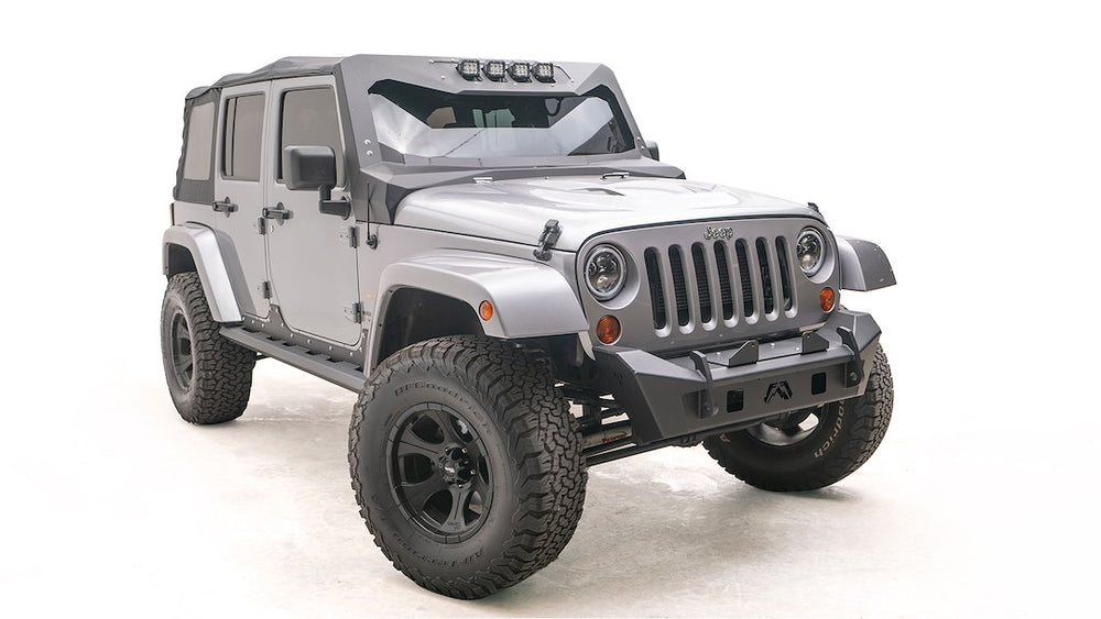 07-18 WRANGLER JK STUBBY BUMPER WITH NO GUARD MATTE BLACK
