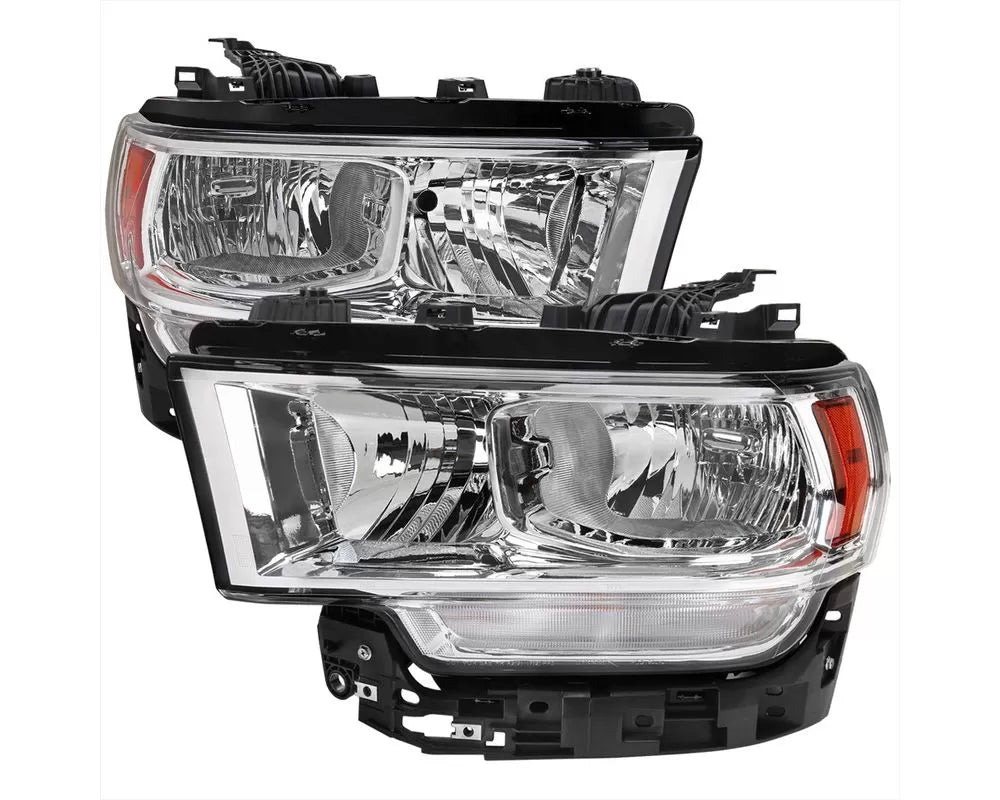 2500 3500 OE HALOGEN HEADLIGHTS WITH CHROME HOUSING CLEAR LENS AND AMBER REFLECTOR