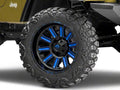 ~(46 lbs. 23X23X13)~ HARDLINE 20x10 5x114.30/5x127.00 GLOSS BLACK BLUE TINTED CLEAR (-18 mm)