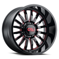 SUMMIT (9110) GLOSS BLACK/MILLED SPOKES 20X12 8170 51mm 125.2mm