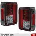 ~(5 lbs. 14X10X8)~ Jeep 07-18 JK Wrangler LED Taillights - Clear Lens
