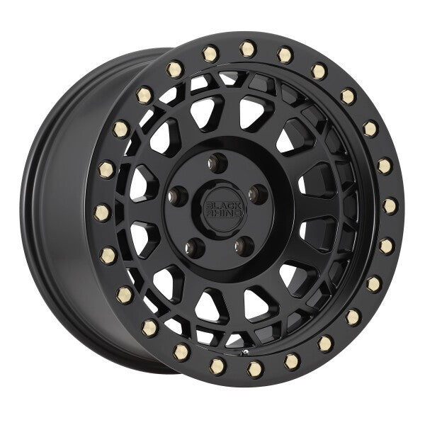 PRIMM 20x9.5 6/139.7 ET12 CB112.1 MATTE BLACK W/BRASS BOLTS