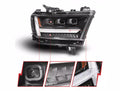 ANZO 19-24 RAM 1500 (New Body/OE Halogen) Full LED Proj Headlights DRL/SeqSig Black - Pass. Side