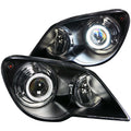 0708 CHRYSLER PACIFICA PROJECTOR HALO BLACK CLEAR (CCFL) HEADLIGHTS