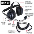 CREW CHIEF H42 SPOTTER HEADSET AND RUGGED HANDHELD RADIO PACKAGE