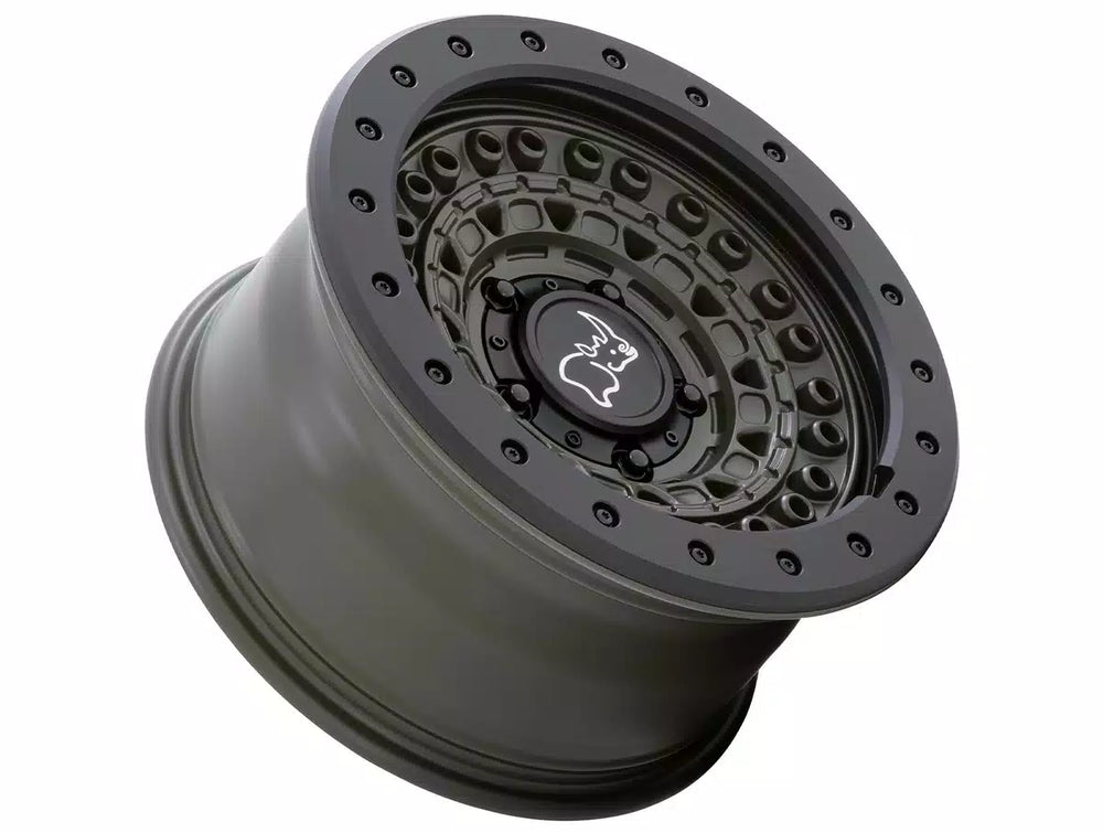 BARRICADE 17X8.5 6X5.5 0MM OLIVE DRAB GREEN W/ BLACK ROCK GUARD