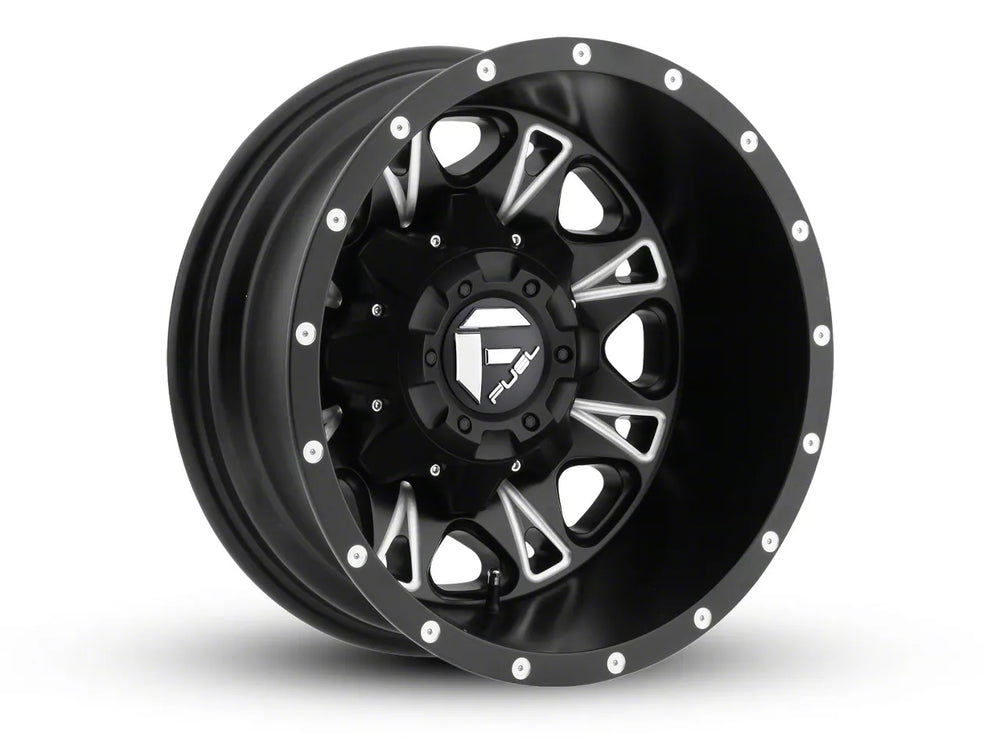 ~(46 lbs. 23X23X13)~ THROTTLE 20x10 5x127.00/5x139.70 MATTE BLACK MILLED (-24 mm)