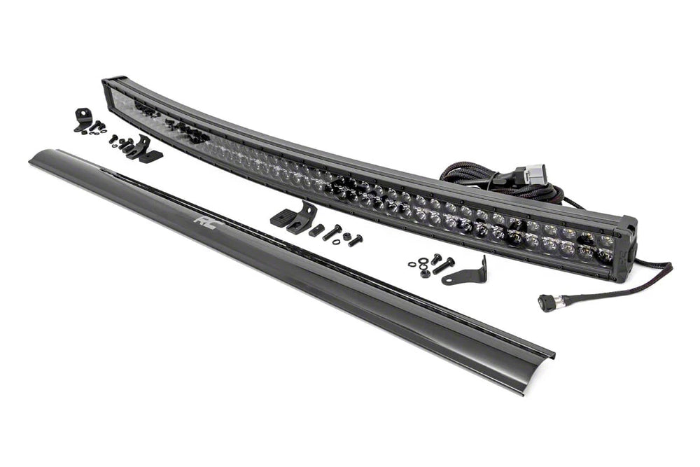 ~(17 lbs. 52X8X5)~ 50-inch Curved Cree LED Light Bar - (Dual Row Black Series w/ Cool White DRL)