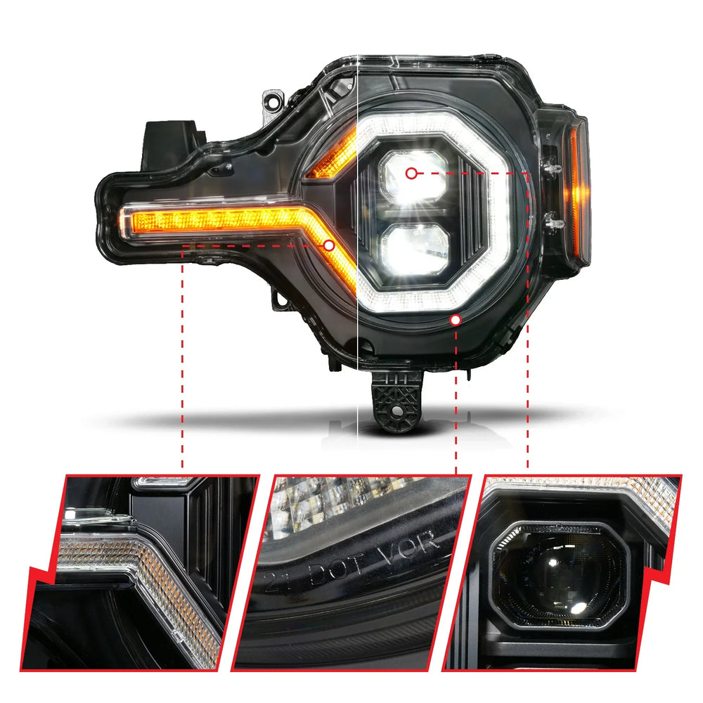 ANZO black headlights