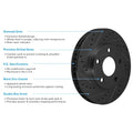 R1 Concepts 12-19 Fiat 500 Drilled & Slotted Black Disc Brake Rotor Set