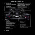 R1 Concepts 12-19 Fiat 500 Drilled & Slotted Black Disc Brake Rotor Set