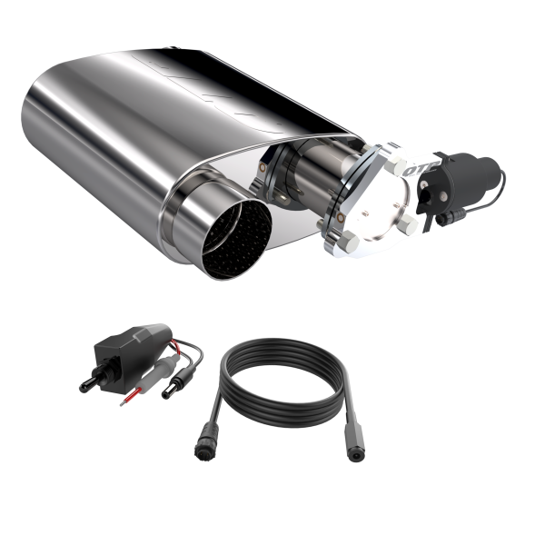 3.00 INCH QTP REVERSE SCREAMER TWINTRONIC MUFFLER SHORT CASE