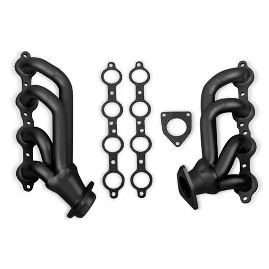 Shorty Headers Black Painted Fits 02-13 Chevy Silverado/Tahoe/Avalanche/Suburban And GMC Sierra V-8 4.8L/5.3L Tube Size 1-5/8 Inch O.D. Black High Temp Paint C.A.R.B. Eo# D-115-20 FlowTech