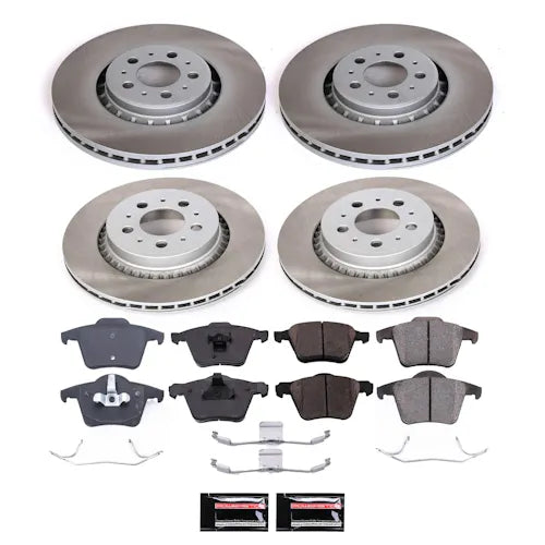 Power Stop 03-14 Volvo XC90 Front and Rear Semi-Coated Rotor Kit