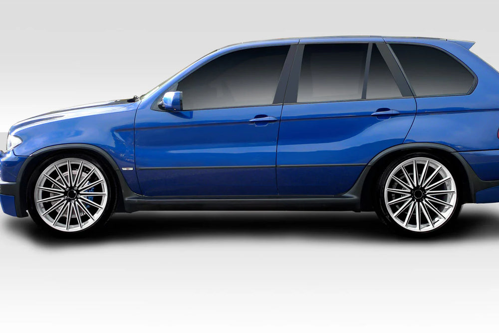 2000-2006 BMW X5 Duraflex 4.8is Look Body Kit - 8 Piece - Includes 4.8is Look Front Lip Spoiler (113679) 4.8is Look Fender Flares (113678) 4.8is Look Rear Lip Spoiler (113680)