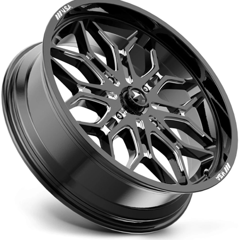 MA47 22X7 4X156 G-BLK-MILL 10MM