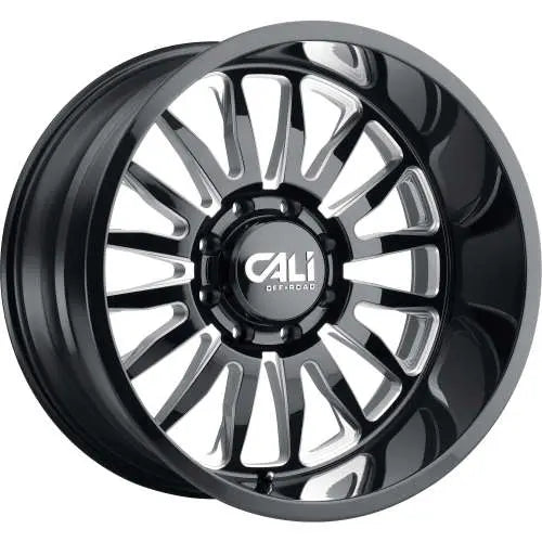 SUMMIT (9110) GLOSS BLACK/MILLED SPOKES 22X12 8165.1 51mm 125.2mm